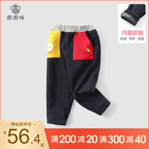 Lap Circle Sugar Child Clothing Girl Plus Suede Pants Winter Dress New Childrens Baby Thickened Knitted Pants Children Casual Long Pants