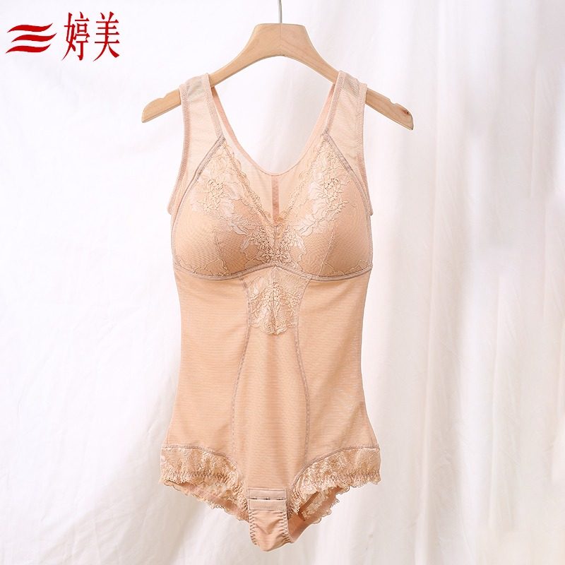 Special counter Tingmei belt bra corset women's thin jumpsuit belly corset corset waist waist body shaping underwear