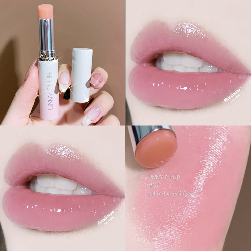 Non-fading waterproof temperature-changing lip balm lip balm moisturizing to dead skin lightening lip lines female student models cute