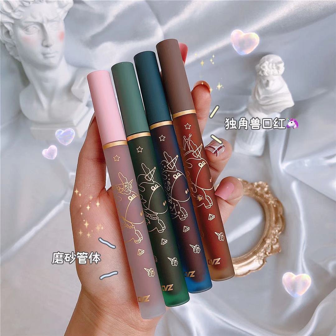 French niche velvet velvet cvz unicorn air lip glaze female student models affordable matte matte lasting