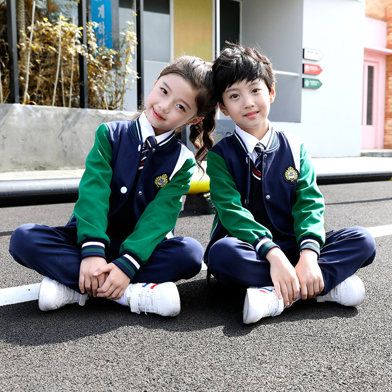 First-grade school uniform Spring and Autumn Kindergarten Clothing Clothing Green Children's Class