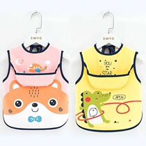 Zhuzhu Le waterproof rice pocket baby eating bib anti-fouling Baby Disposable rice bag childrens coat Fu Shun hair