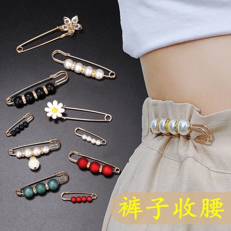 waist pin waist change small artifact fixed clothes holding baby bag pants skirt waist anti-light brooch female pin