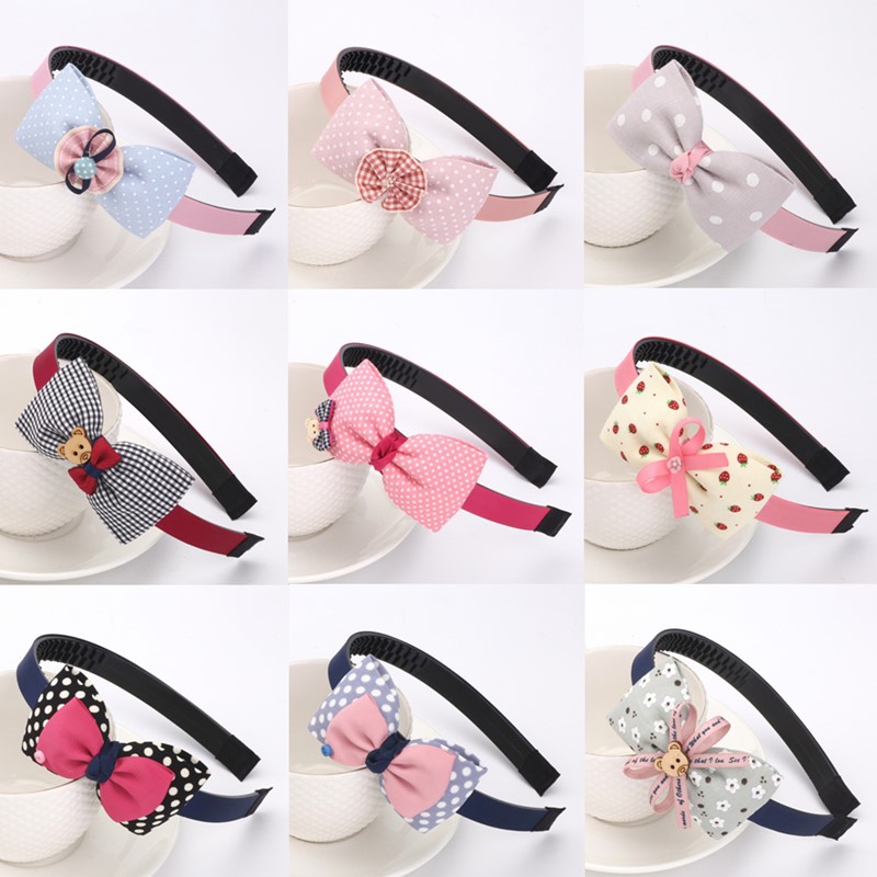 Non-slip Child Hair Hoop Student Butterfly Knot Card Girl Hair Stirrup Korean Princess Cute Korean Version Head Adorned Little Girl