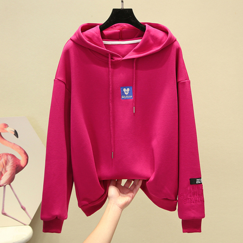 Thin spring sweater 2022 new women's hooded loose Korean version casual long-sleeved all-match top coat trendy ins