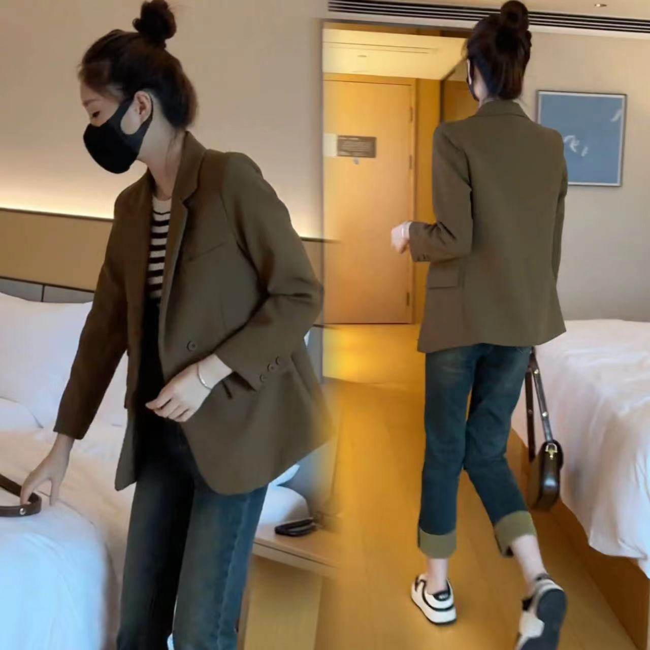 Пиджак женский 2025 весна и осень, новый повседневный дизайн, ощущение высококлассного темперамента, повседневный универсальный пиджак