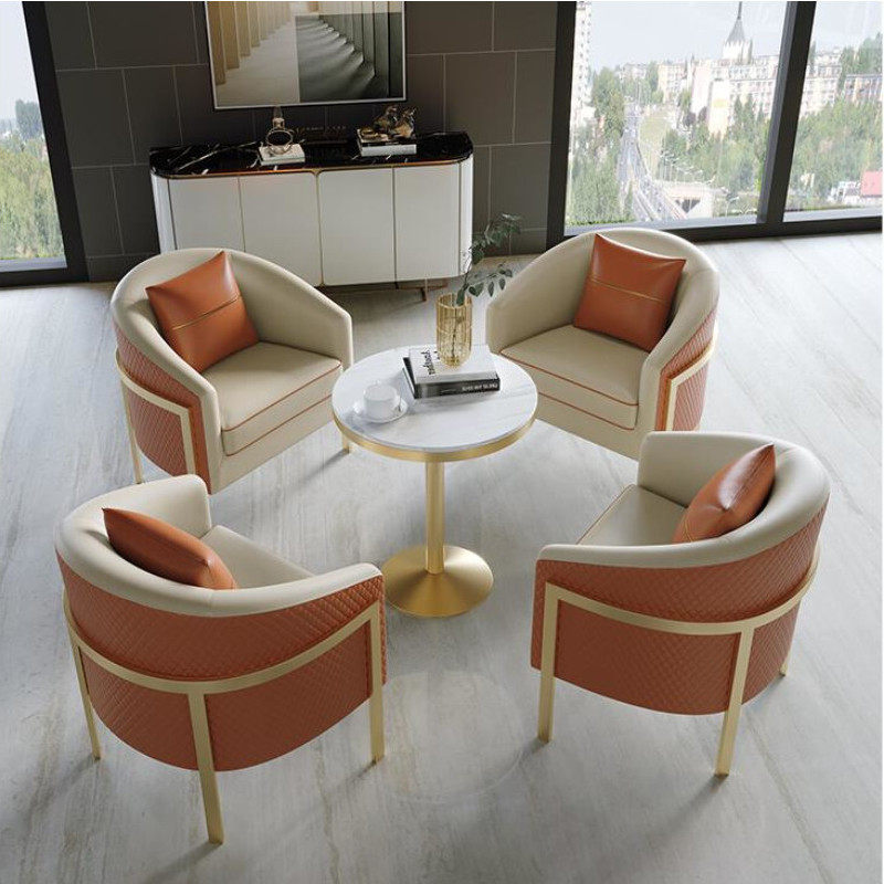 Sofa suite negotiate table and chair single double shop room hotel light luxury cortex business company sofa chair