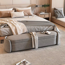 Light luxury Nordic wash-free scrub cloth shoe changing stool sofa stool long storage stool shoe store storage stool bedroom bed end stool