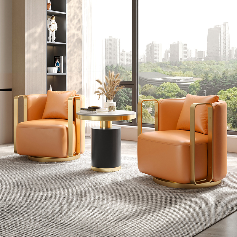 Italian-Style Designer Single Sofa Modern Minimalist Balcony Living Room Home Swivel Leisure Chair Lazy Sofa Chair