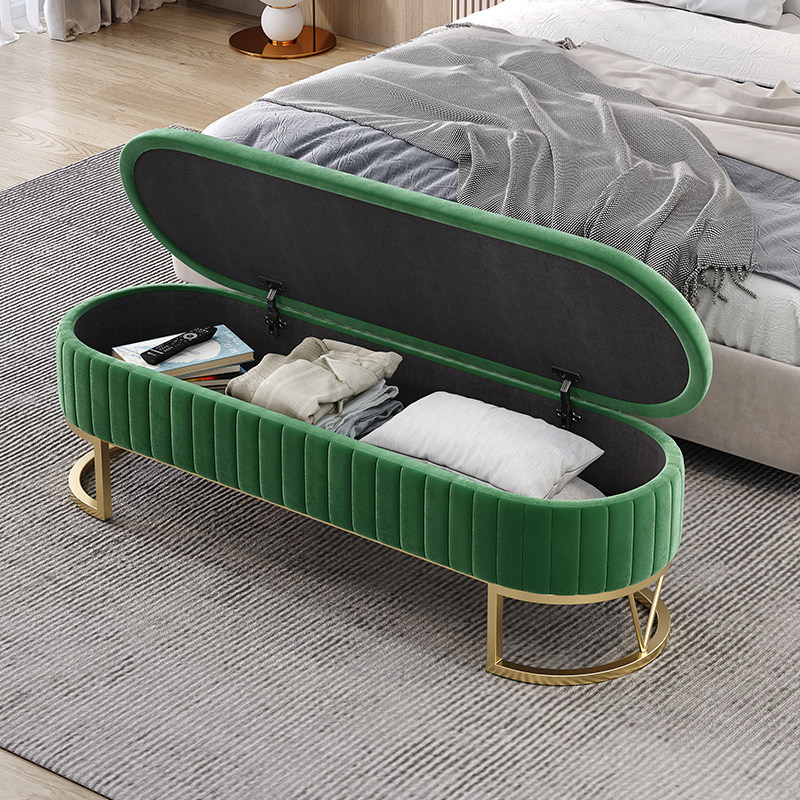 Light Extravagant Bed Tailstool Modern Bedroom Bed BED STORAGE CHANGING SHOES STOOL SIMPLE BED FRONT BENCH SOFA STOOL CLOAKROOM STRIP BENCH 