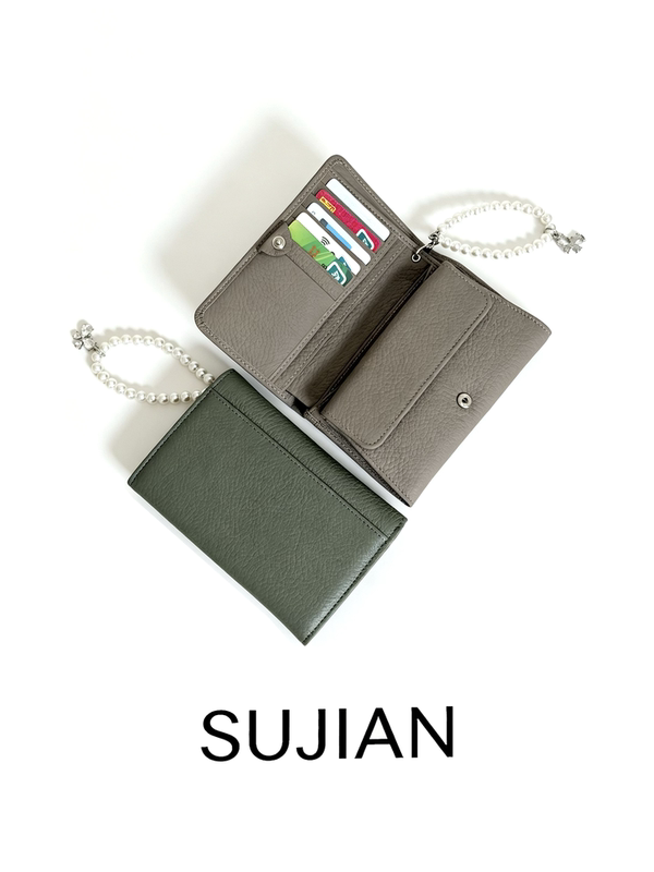 Sujian Original Design First-Layer Cowhide Women's Long Wallet Genuine Leather Document and Passport Storage Wallet with Multiple Card Slots Sujian Original Design First-Layer Cowhide Women's Long Wallet Genuine Leather Document and Passport Storage Wallet with Multiple Card Slots