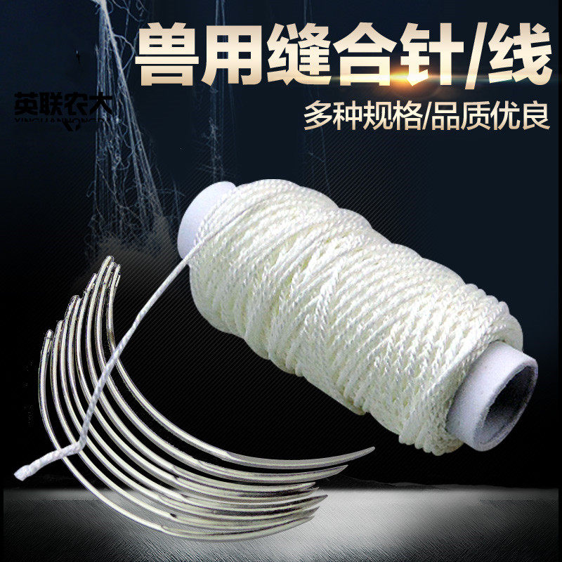 Beast-use Absorbable Suture pig with Mavericks Sheep Surgery Sterilization Harness Animal Surgical Needle Wire Bent Needle Stitching Needle