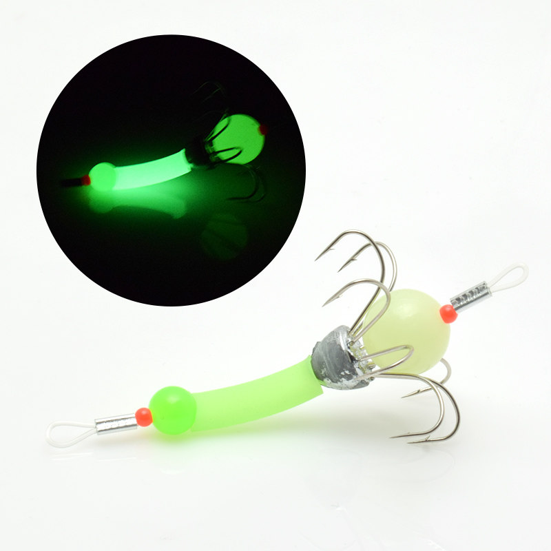 Summer Night Light Squid Hook Octaws Hook Blow Cylinder Hook Octopus Ink Fish Crook Squid Blow Paparazzi Flying Fishing Barrel Crook Hook