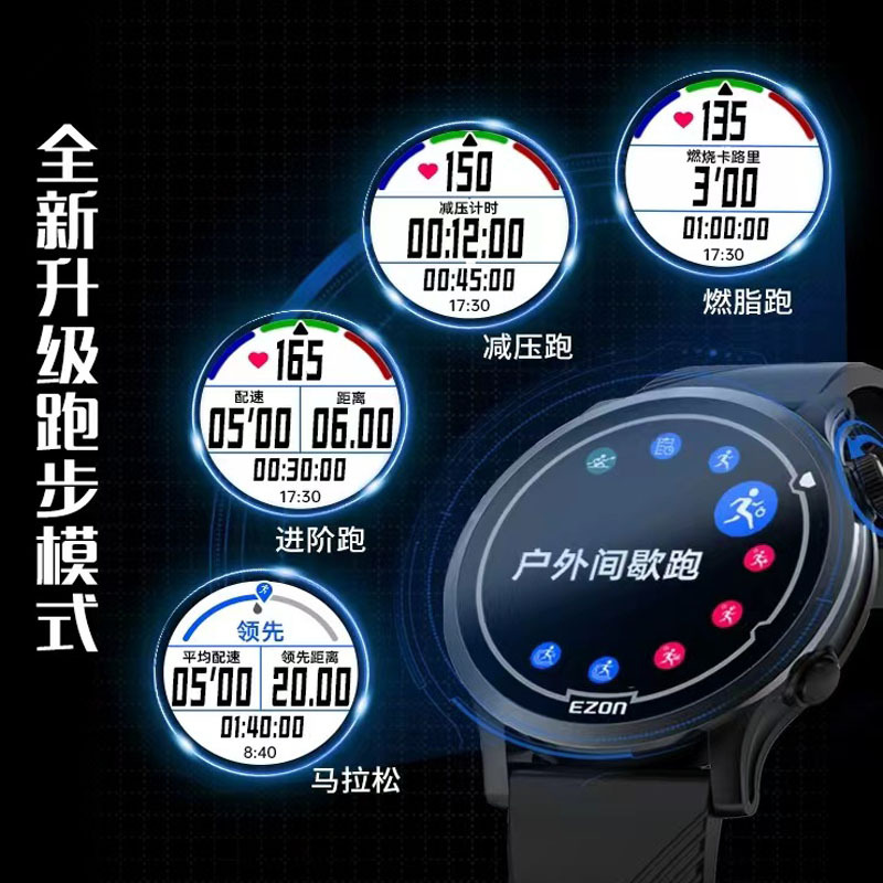 Ezon Yizhun Advanced Edition R7 Sports Watch for Running, Heart Rate, Marathon, Cycling, Trail Running, Triathlon, Blood Oxygen Ezon Yizhun Advanced Edition R7 Sports Watch for Running, Heart Rate, Marathon, Cycling, Trail Running, Triathlon, Blood Oxygen