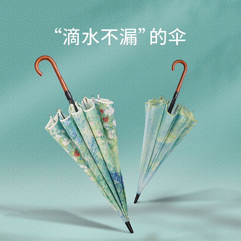 Vonlilienfeld Long-Handled Umbrella, Large Automatic Umbrella for Girls, High Aesthetic Value, Special Umbrella for Heavy Rain, Windproof and Reinforced