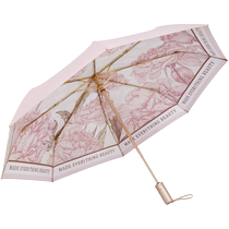 Fairfield automatic umbrella for girls good-looking rainy and sunny folding anti-rebound double-layer large thickened sun protection parasol