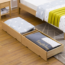 Solid wood beech under drawer drawing cabinet bottom storage clothes quilt separate auction price