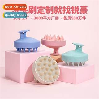 Wheat orange rod round shampoo comb does not hurt  scalp mas