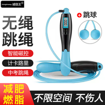 Cordless skipping rope counting weight-bearing adult fitness weight loss sports fat burning body indoor professional wireless ball Electronics