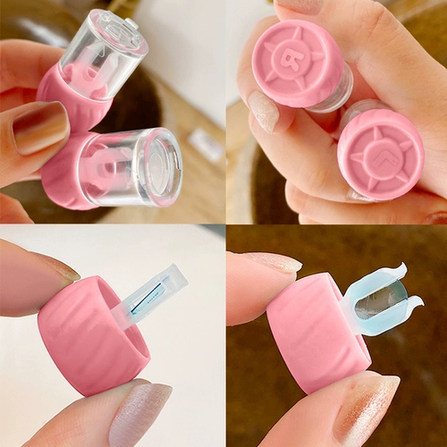 Antong RGP Contact Lins Box с двойной гонкой женская миопия многогранная портативная портативная коробка для хранения глаз красивая коробка для зрачка