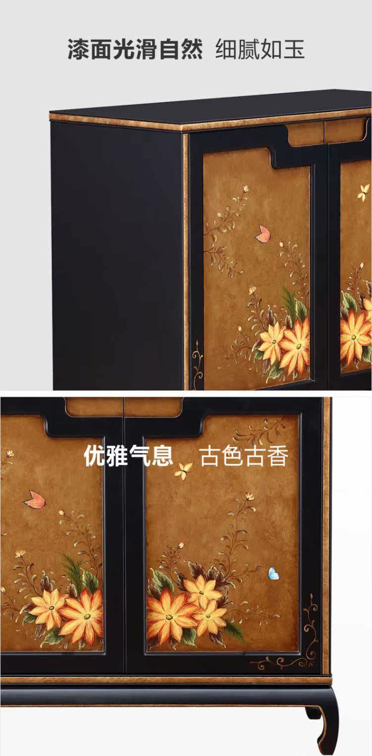 шкафчик 楷模家具旗舰店若兰边柜原创中国风大空间储物玄关柜客厅边柜 A model