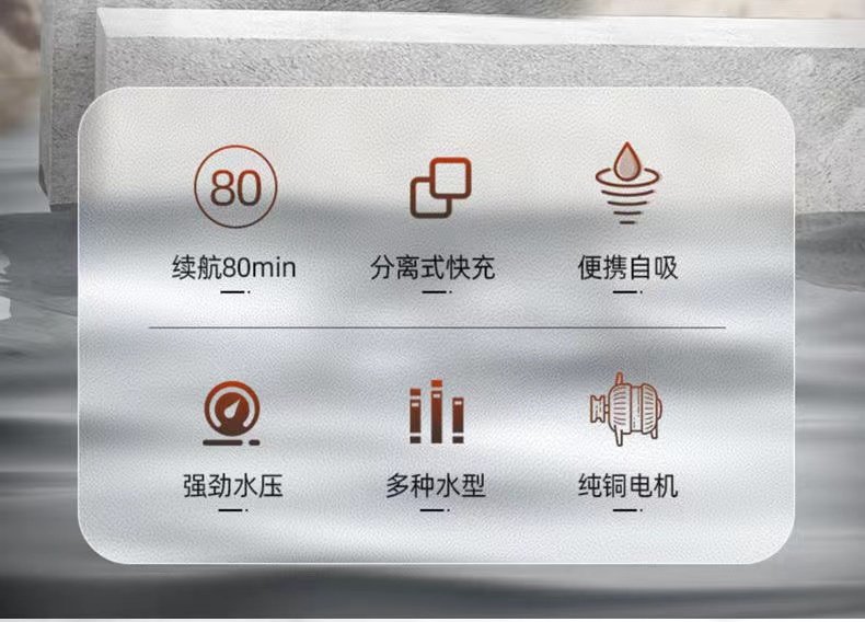 Wireless car washing machine high pressure car washing water gun portable powerful car lithium battery cleaning machine medicine car washing artifact