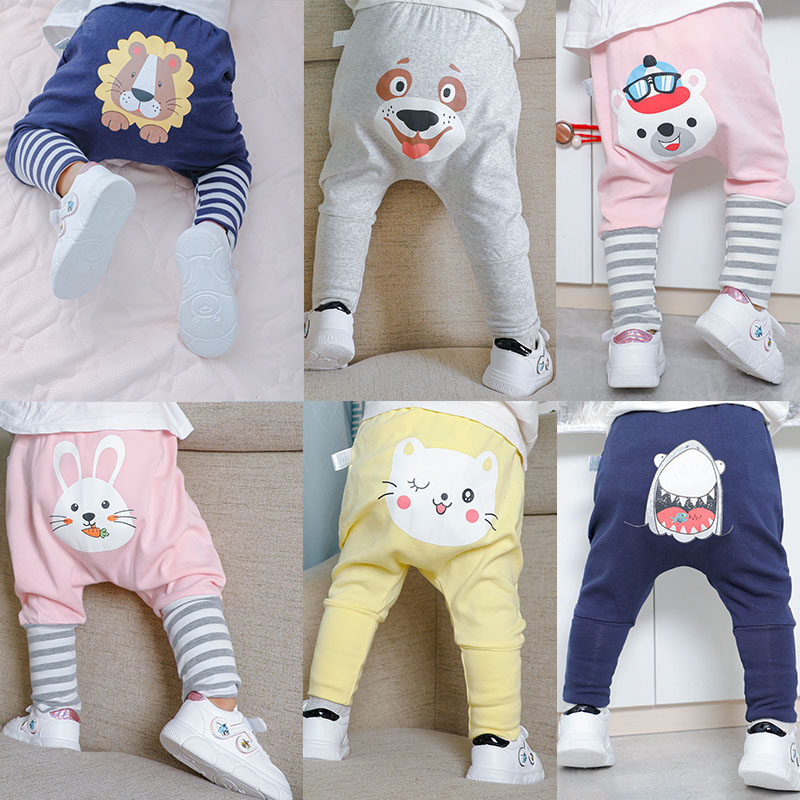 Baby large PP pants male and female child spring clothing with long pants child fart pants baby pants Spring and autumn outside wearing a thin section