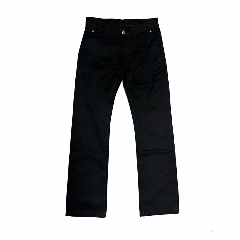 【Yqtstudio】Pure Black Versatile Classic Dark Black Silver Button Casual Straight-Leg Jeans Trendy 【Yqtstudio】Pure Black Versatile Classic Dark Black Silver Button Casual Straight-Leg Jeans Trendy
