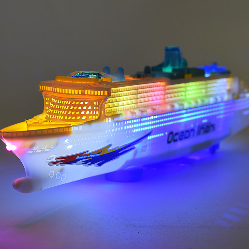 Electric Light Music Universal Large Number Luxury Cruise Model Ship Speedboat Boy Girl Children Electric Toys