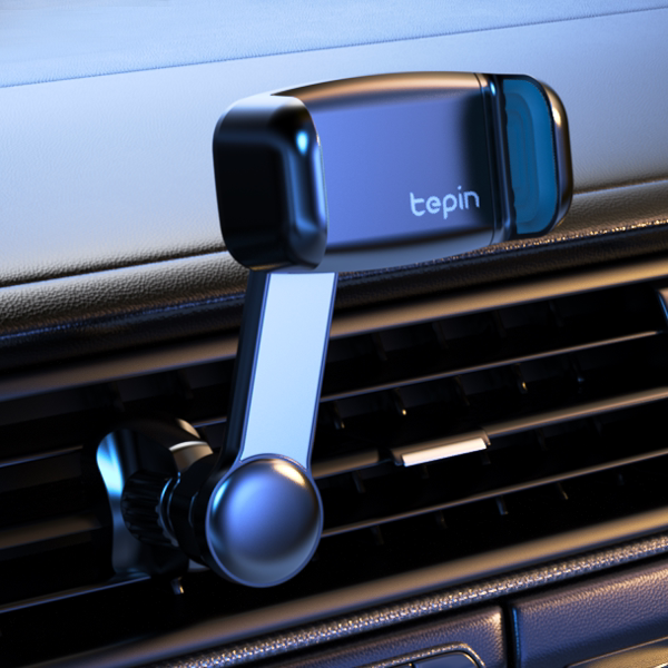 Vehicular mobile phone bracket buckle type air outlet 360 swivel in-car phone frame in car to support navigation universal