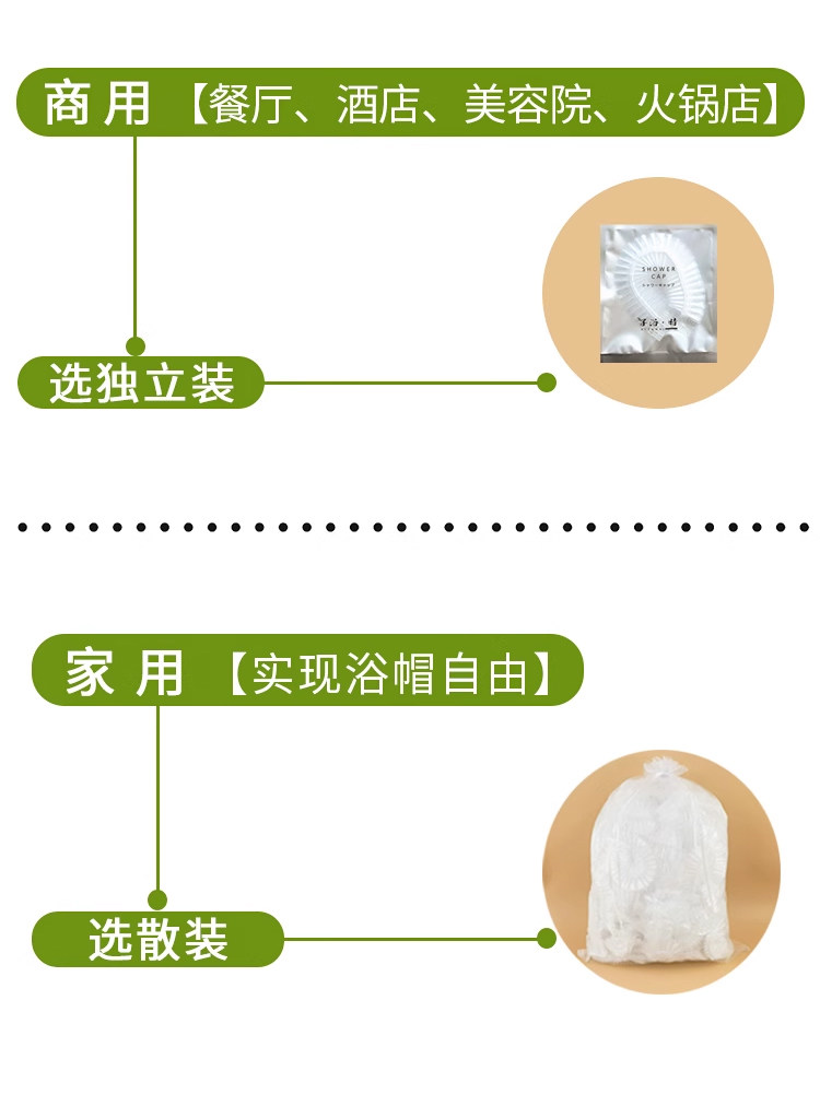 Одноразовые Душ Кап 出口日本特大浴帽一次性加厚独立包装酒店民宿家用旅行护发护理