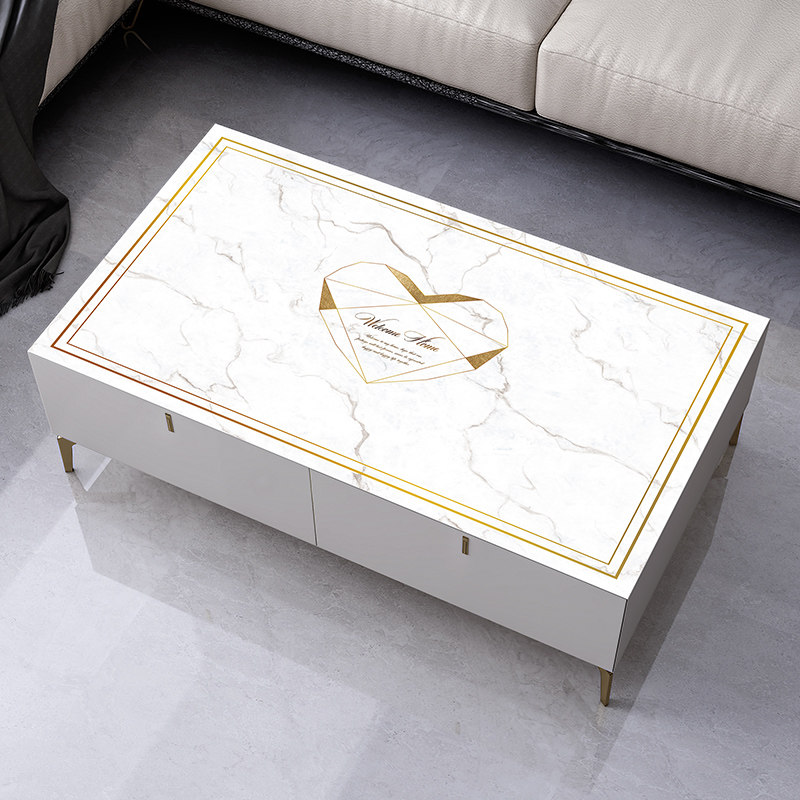 Tea table mat waterproof and anti-wash table cloth light and luxurious household rectangular table cloth Custom Living room Anti-scalding table mat-Taobao