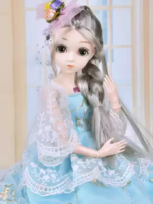 Big gift box simulation shell Ling Barbie doll toy girl children's cloth Princess set single can be replaced exquisite