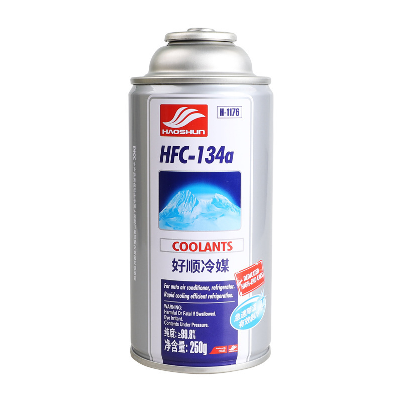 Good smooth car air conditioning snow type refrigerant HFC134a eco-friendly Freon refrigerant manufacturer 250g