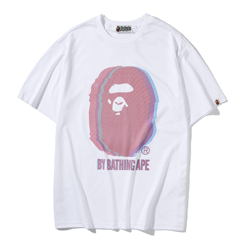 Japanese Chaopai Ape Head Short Sleeve T-shirt Male and Female Couples bape Triple Shadow Phantom Camouflage Printed Cotton T-shirt