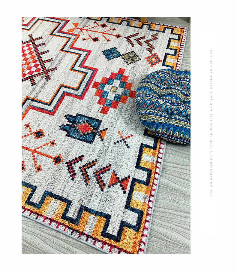 Phong cách dân tộc Bắc Âu Đất nước Mỹ phòng khách thảm Bàn cà phê boho phòng ngủ nhà đầy đủ cửa hàng dễ thương - Thảm thảm long