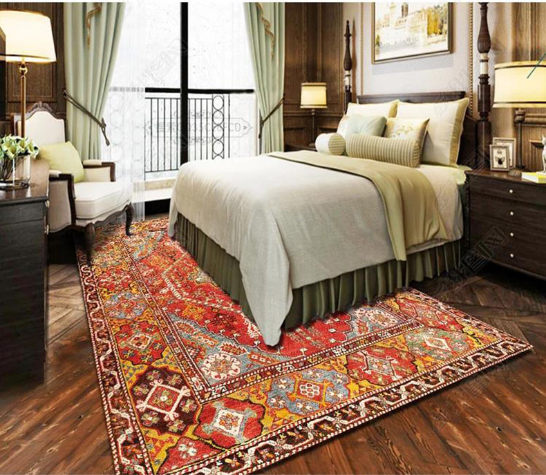 Mỹ retro Ba Tư Bohemian Phòng khách dân gian Ấn Độ thảm bàn cà phê pad nhà phòng ngủ đầy đủ cửa hàng - Thảm thảm em bé