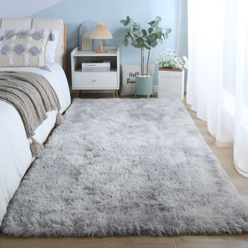 Ins style girl bedroom rug high-end living room bedside blanket winter thick plush room bed foot mat