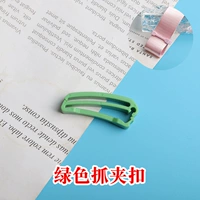 Зеленая заколка-крабик, застежка