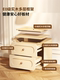 Solid Wood Bedside Table for Home Bedroom 2026 New Model Light Luxury High-End Vintage Cream Small Bedside Storage Cabinet