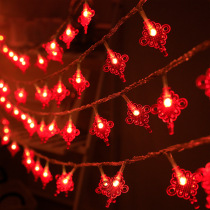 Chinese New Years Lunar New Year Lantern Festival decorated with colorful lanterns The Chinese knot of red lanterns is decorated with festoons of lanterns and lanterns.