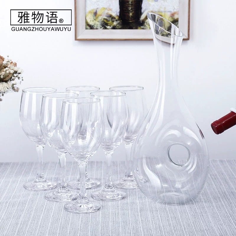 Rượu vang đỏ decanter thiết lập nhà cá tính rượu vang ly rượu vang tách thủy tinh pha lê thiết lập châu Âu thân cây - Rượu vang