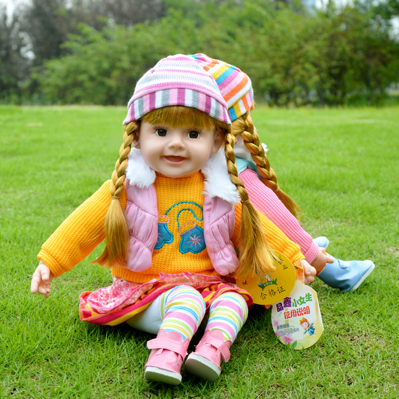 Children can talk to doll intelligent dialogue singing little princess rag doll simulation full soft glue girl toy