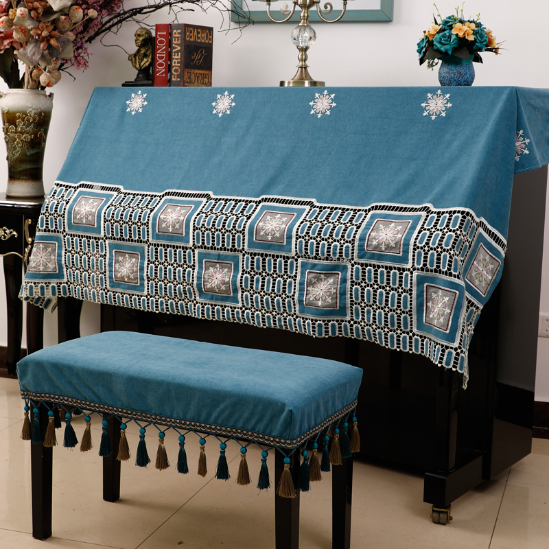 Piano cover half hood dust cover upscale Nordic minimalist modern piano Bugeb Mountain Leaf Piano Universal