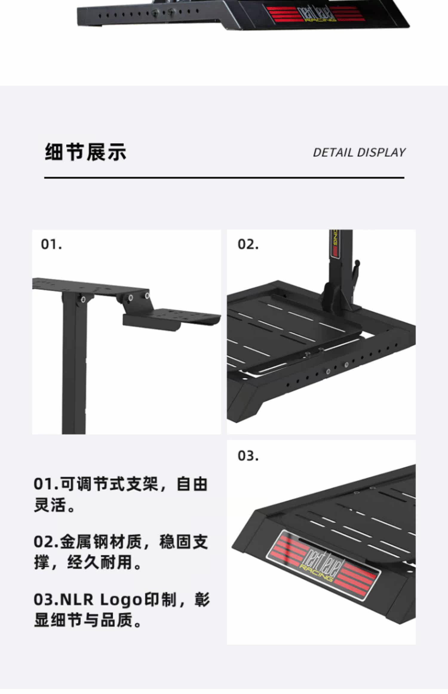 Руль 电竞游戏座椅赛车模拟支架可折叠赛车游戏座椅方向盘支架g29支架座椅/ps4/t300rs/极品飞车支架