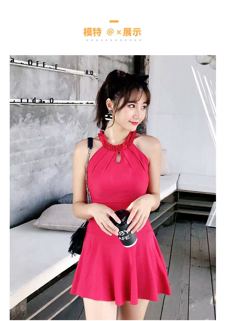 Áo tắm nữ hai mảnh chia đôi Hàn Quốc bảo thủ mùa xuân nóng bỏng che bụng nhỏ nước hoa sinh viên ngực nhỏ tụ tập áo tắm - Bộ đồ bơi hai mảnh bikini 2 mảnh màu đen