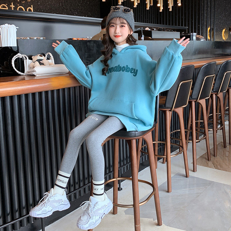 Boomer Girl Thick T-Shirt 2022 Spring Autumn Style Korean version of trendy girl CUHK Tong Liancap Child loose blouses
