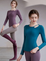 Yoga Conserved Autumn Winter Style Long Sleeve Blouse Women Professional High-end Temperament Breathable Elastic Sports Running Gym Suit