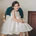 Cô gái nhỏ ăn mặc váy cưới sinh nhật trẻ em sinh nhật trình diễn biểu diễn piano hiệu suất cô bé công chúa váy phồng - Váy trẻ em
