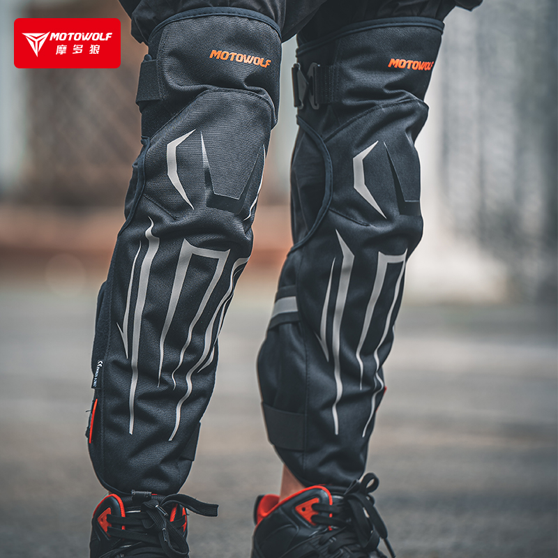 Motorcycle kneecap cover winter riding anti-fall rider Knights equipped bicycling leg guard for windproof and warm anti-cold-Taobao